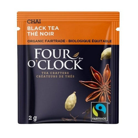 Four O'Clock Tea, Organic Fairtrade Black Tea, 16 Bags (Case Of 6)