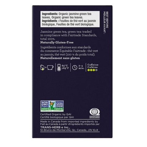 Four O'Clock Tea, Organic Fairtrade Jasmine, 16 Bags (Case Of 6)