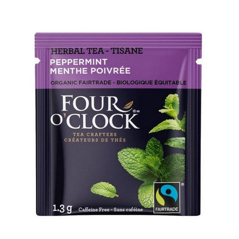 Four O'Clock Tea, Organic Fairtrade Peppermint, 16 Bags (Case Of 6)