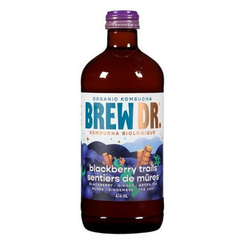 Brew Dr. Kombucha, Organic Blackberry Trails, 414 Ml (Case Of 12)