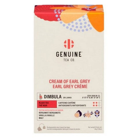 Genuine Tea Co., Organic Cream Of Earl Grey Black Tea, 45 Grams (Case Of 8)