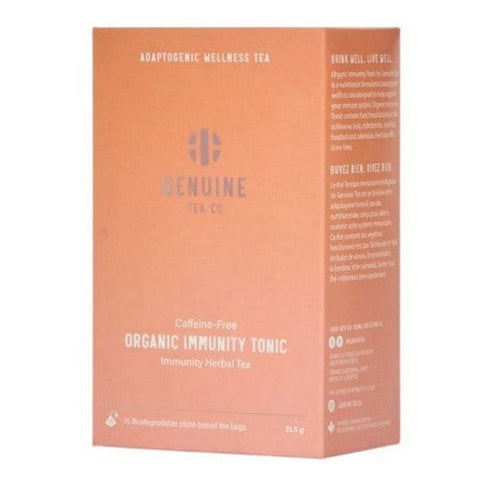Genuine Tea Co., Organic Immunity Tonic Herbal Tea, 31.5 Grams (Case Of 8)