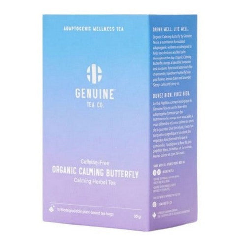 Genuine Tea Co., Organic Calming Butterfly Herbal Tea, 30 Grams (Case Of 8)