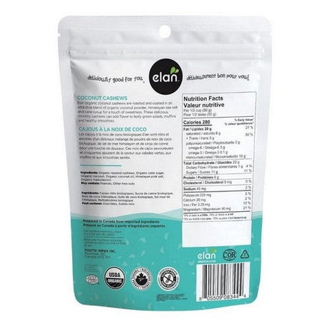 Elan, Organic Coconut Cashews, 160 Grams (Case Of 8)