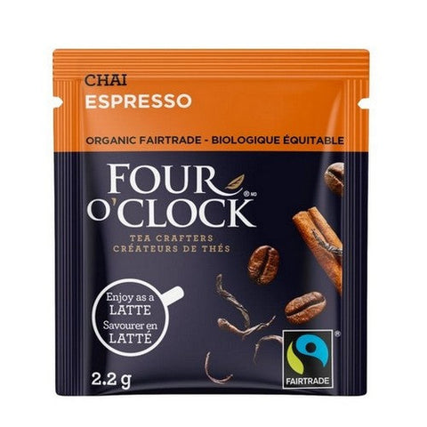 Four O'Clock Tea, Organic Fairtrade Espresso, 16 Bags (Case Of 6)