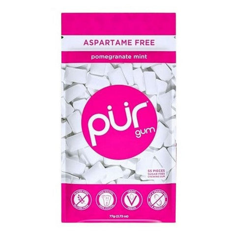 Pur Gum, Pomegranate Mint, 77 Grams (Case Of 12)