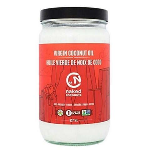 Naked Coconuts, Organic Virgin Coconut Oil, 857 Ml (Case Of 6)