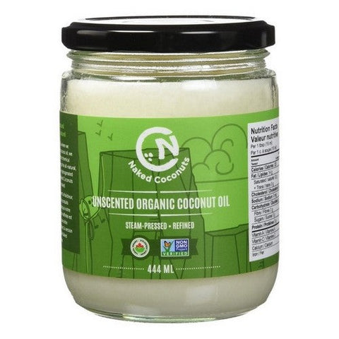Naked Coconuts, Organic Unscented Coconut Oil, 444 Ml (Case Of 6)