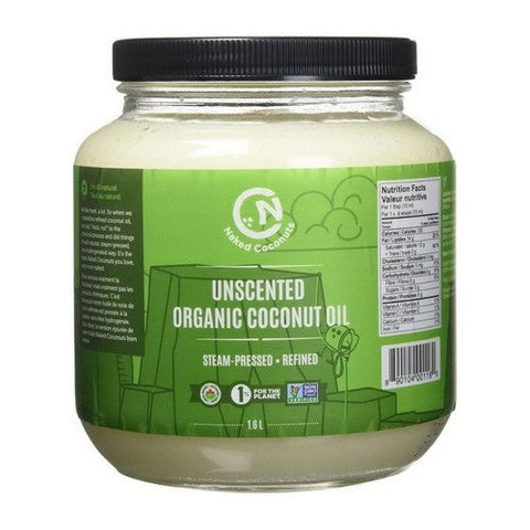 Naked Coconuts, Organic Unscented Coconut Oil, 1.6 Liters (Case Of 6)