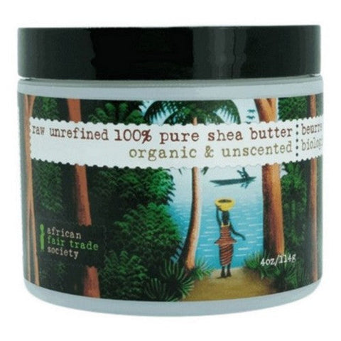 African Fair Trade Society, Organic Unrefined Raw Shea Butter, 114 Grams