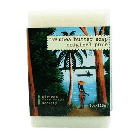 African Fair Trade Society, Original Pure Shea Butter Bar Soap, 113 Grams