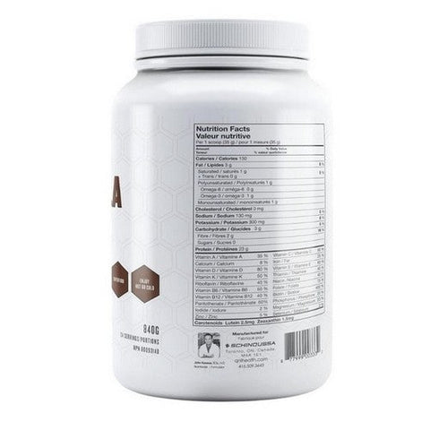 Schinoussa, Fermented Chlorella Protein Powder Chocolate, 840 Grams