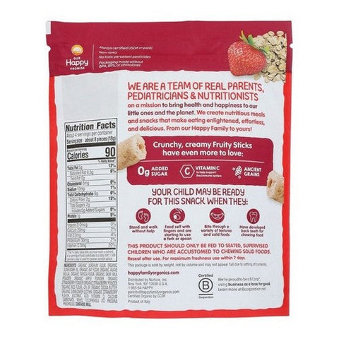 Happy Tot, Organics Fruity Sticks Strawberry, 2.54 Oz (Case Of 6)