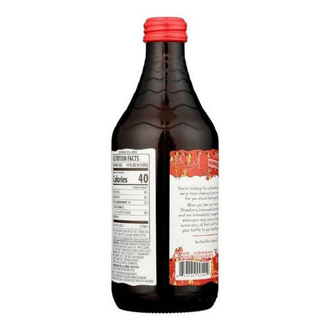 Humm Kombucha, Organic Strawberry Lemonade Kombucha, 14 Oz (Case Of 12)