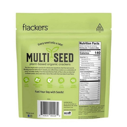 Flackers, Organic Spicy Chili Lime Multi Seed Crackers, 4 Oz (Case Of 6)
