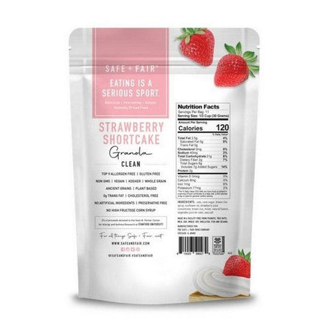 Safe Plus Fair Food Company, Strawberry Shortcake Granola, 12 Oz (Case Of 6)