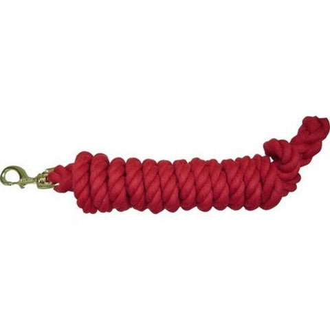 Hamilton, Hamilton Cotton Rope Lead W/Brass Bolt Snap, 1 Each, 10 Feet,Red