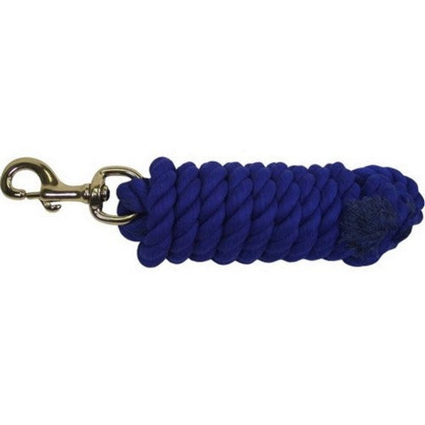 Hamilton, Hamilton Cotton Rope Lead W/Brass Bolt Snap, 1 Each, 10 Feet,Blue