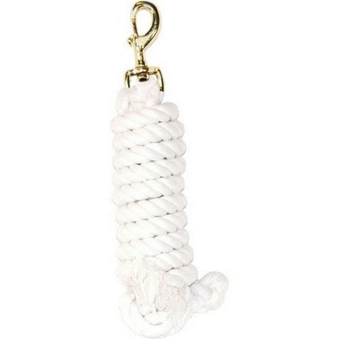 Hamilton, Hamilton Cotton Rope Lead W/Brass Bolt Snap, 1 Each, 10 Feet,White