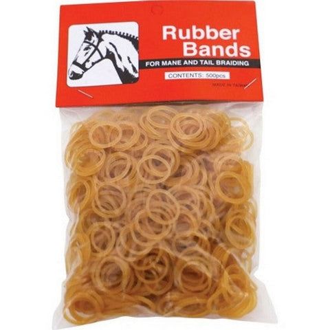 Partrade, Rubber Horse Braid Bands, 5 IN-500 Pack,Chestnut