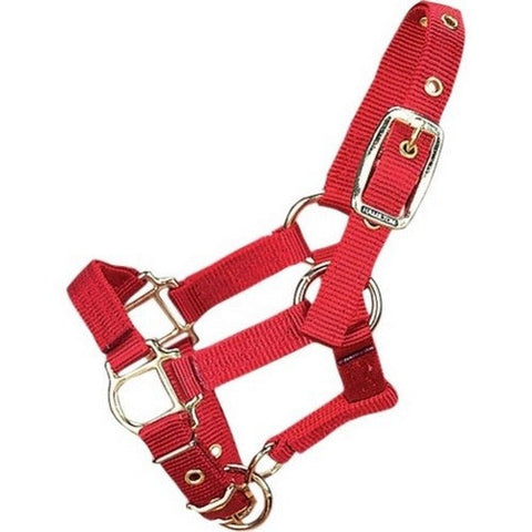 Hamilton, Hamilton Adjustable Chin Halter W/Snap, 1 / Weanling,Red