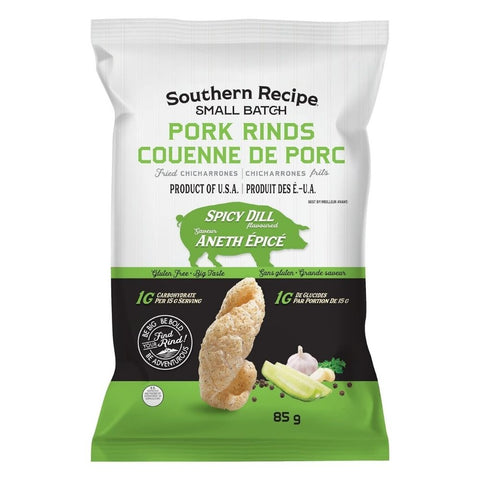 Southern Recipe, Small Batch Pork Rinds Spicy Dill, 85 Grams (Case Of 15)