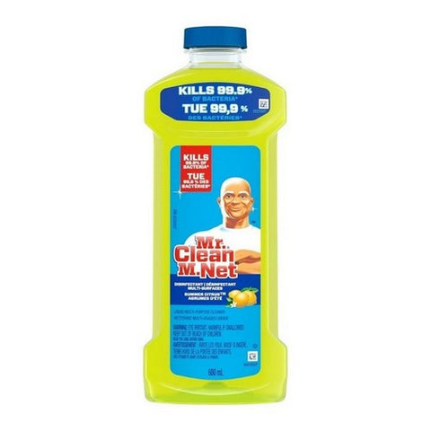Mr. Clean, Multi Surface Cleaner With Lemon Scent, 680 Ml (Case Of 9)