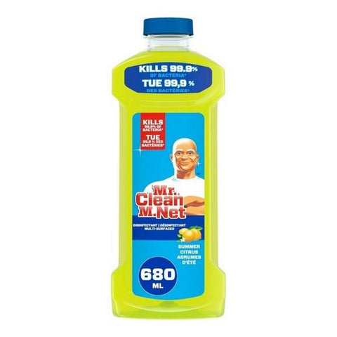Mr. Clean, Multi Surface Cleaner With Lemon Scent, 680 Ml (Case Of 9)