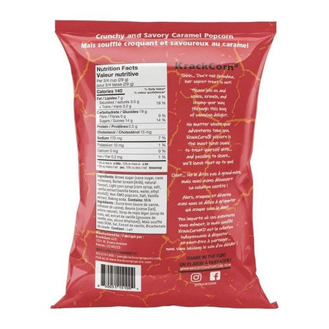 KrackCorn, Caramel Popcorn Crunchy, 113 Grams (Case Of 12)