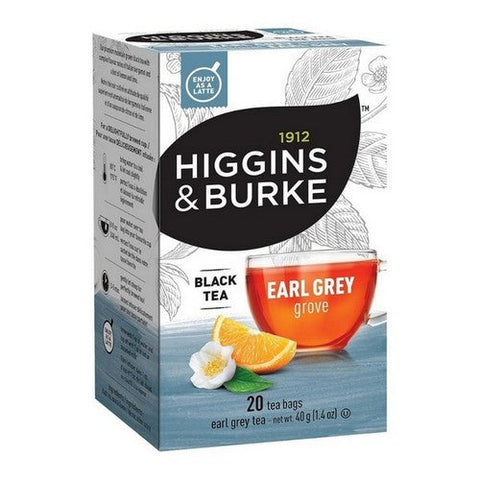 Higgins & Burke, Earl Grey Black Tea, 20 Bags (Case Of 20)