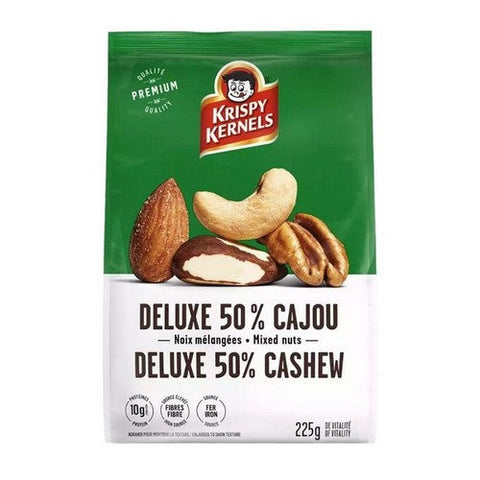 Krispy kernels, Deluxe Mixed Nuts 50% Cashews, 225 Grams (Case Of 14)