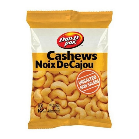 Dan D Pak, Cashews Unsalted, 92 Grams (Case Of 12)
