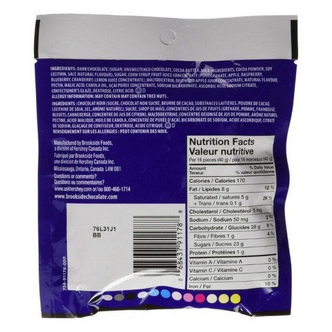 Brookside, Dark Chocolate Acai And Blueberry Candy, 90 Grams (Case Of 10)