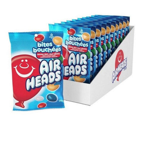 Air Heads, Candy Bites Fruit Flavoured, 170 Grams (Case Of 10)