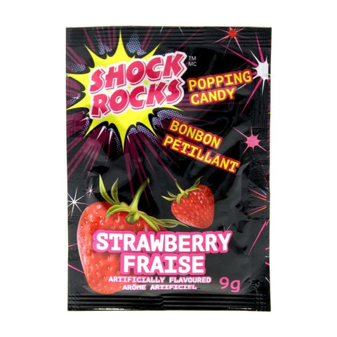 Shock Rocks, Popping Candy Strawberry, 9 Grams (Case Of 24)