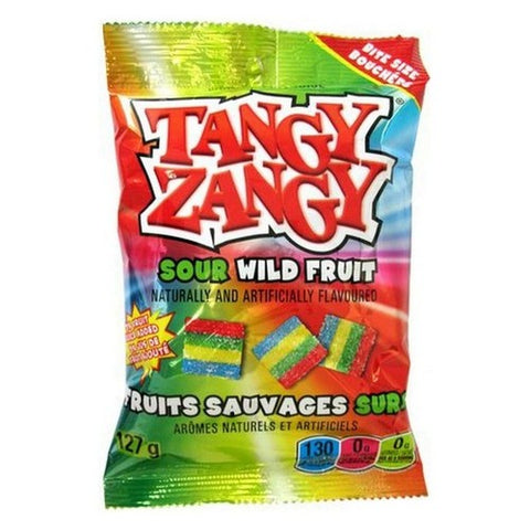 Tangy Zangy, Sour Wild Fruit Squares, 127 Grams (Case Of 12)