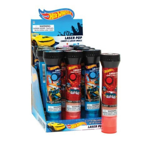 Hot Wheels, Laser Pop Projector Candy, 20 Grams (Case Of 12)