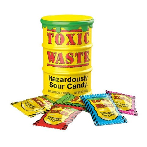Toxic Waste, Sour Candy Drum, 12 Count (Case Of 12)