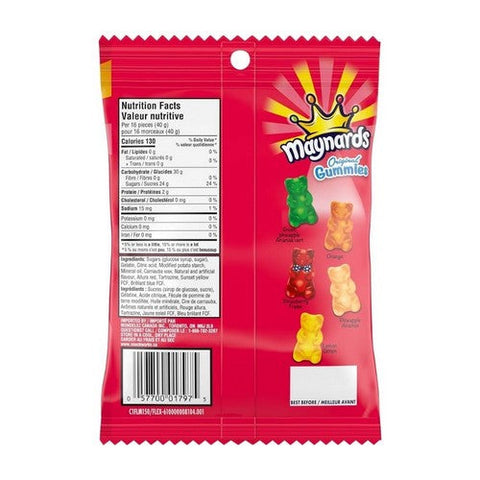 Maynards, Original Gummy Bears, 150 Grams (Case Of 12)