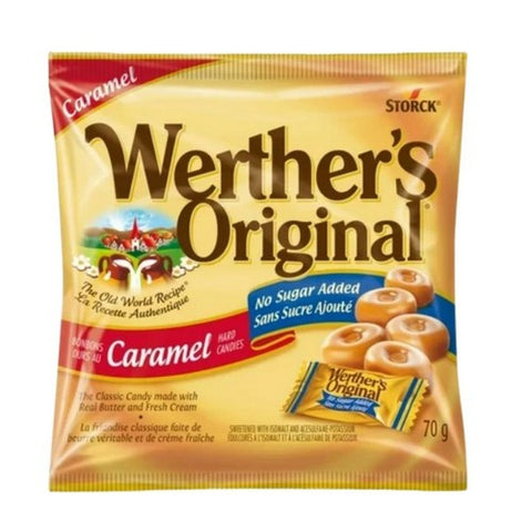 Werthers Original, Hard Candy No Sugar Added Caramel, 70 Grams (Case Of 12)