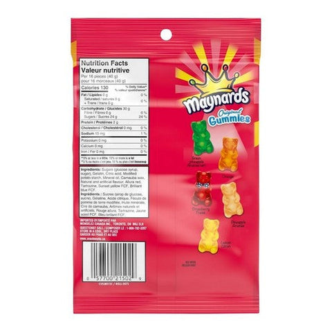 Maynards, Original Gummy Bears Candy, 170 Grams (Case Of 12)