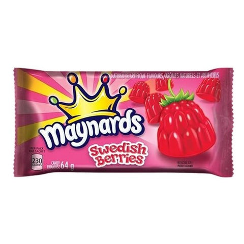 Maynards, Swedish Berries Gummy, 64 Grams (Case Of 18)