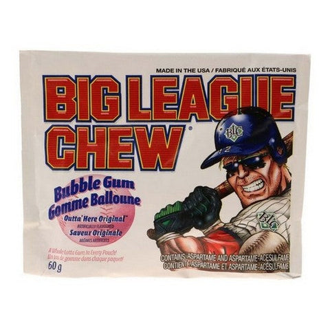 Big League Chew, Bubble Gum, 60 Grams (Case Of 12)
