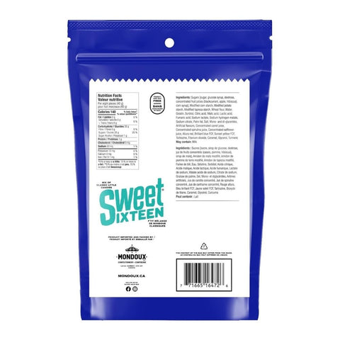 Mondoux, Sweet Sixteen Sweet and Sour Gummy Candy Mix, 400 Grams (Case Of 6)