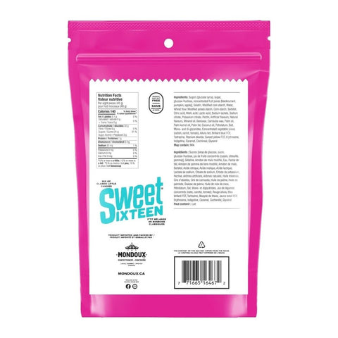 Mondoux, Sweet Sixteen Juby And Gummy Candy Mix, 400 Grams (Case Of 6)