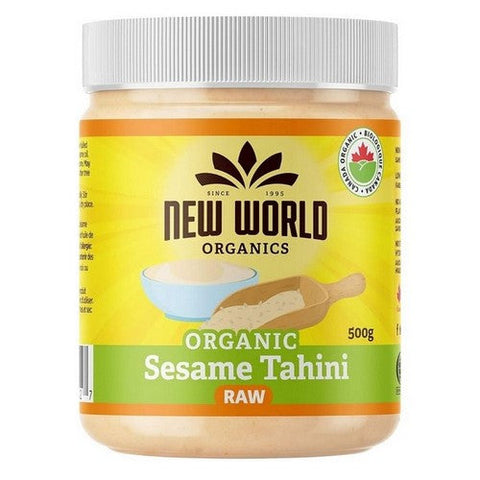 New World Organics, Organic Sesame Tahini Raw, 500 Grams (Case Of 12)