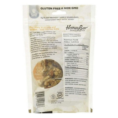 HoneyBar, Snack Bites HoneyBar Almond Salted Caramel, 162 Grams (Case Of 8)
