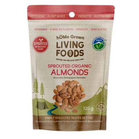 Home Grown, Organic Sprouted Almonds, 120 Grams (Case Of 8)