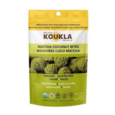 Koukla Delights, Organic Macaroons Matcha Tea Coco, 150 Grams (Case Of 8)