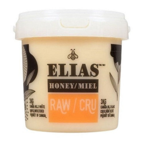 Elias Honey, Honey Canada No.3 White Raw Unfiltered, 3 Kgs (Case Of 6)